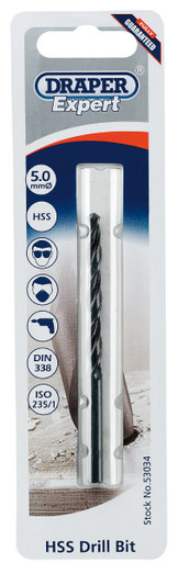 Draper - 5.0mm HSS Twist Drill for 6 x 1.0 Taps