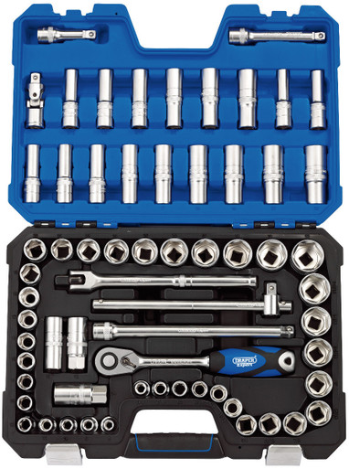 Draper - 1/2inch Sq. Dr. MM/AF Combined Socket Set (63 Piece)