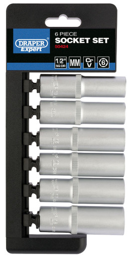 Draper - 1/2inch Sq. Dr. Metric Deep Socket Set (6 Piece)
