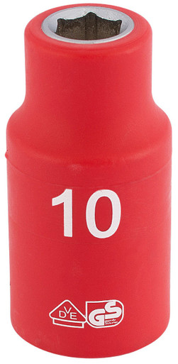 Draper - 1/2inch Sq. Dr. Fully Insulated VDE Socket (10mm)