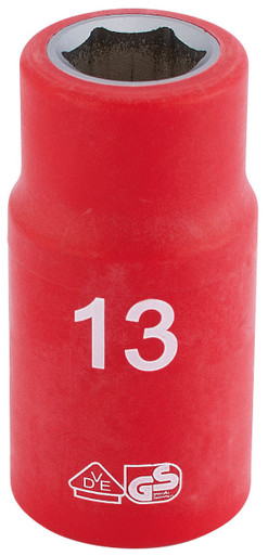 Draper - 1/2inch Sq. Dr. Fully Insulated VDE Socket (13mm)