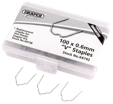 Draper - 0.6mm V Staples (50)