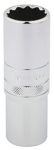 Draper - 1/2inch Sq. Dr. Hi-Torq 12 Point Deep Socket (19mm)