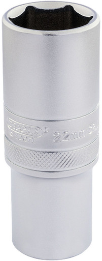 Draper - 1/2inch Sq. Dr. 6 Point Metric Deep Socket (22mm)