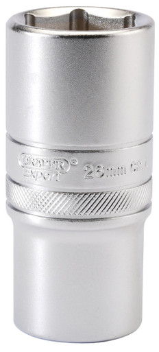 Draper - 1/2inch Sq. Dr. 6 Point Metric Deep Socket (26mm)