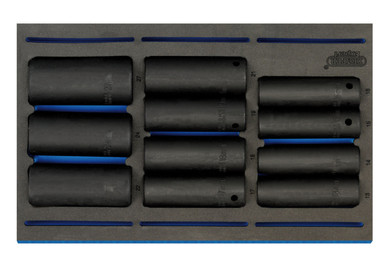 Draper - 1/2inch Sq. Dr. Impact Socket Set in 1/4 Drawer EVA Insert Tray (11 Piece)
