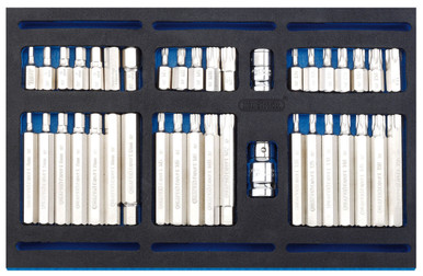 Draper -  Screwdriver Insert Bit Set in 1/4 Drawer EVA Insert Tray 40 Piece