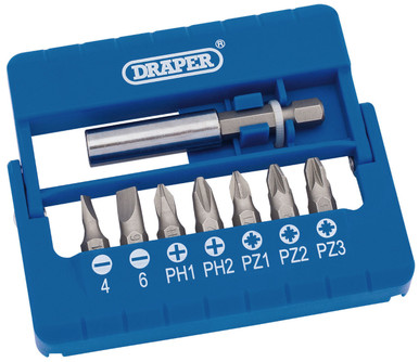 Draper -  Screwdriver and Magnetic Bit Set 8 Piece