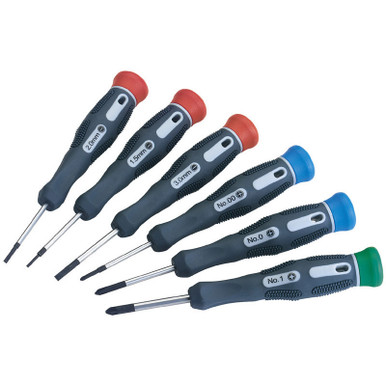 Draper - Soft Grip Precision Screwdriver Set 6 Piece