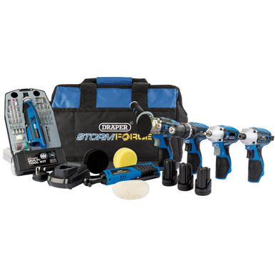 Draper - Draper - Storm Force 10.8V Power Interchange Kit 11 Piece