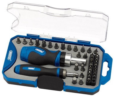 Draper -  Ratchet Screwdriver and Bit Set 42 Piece