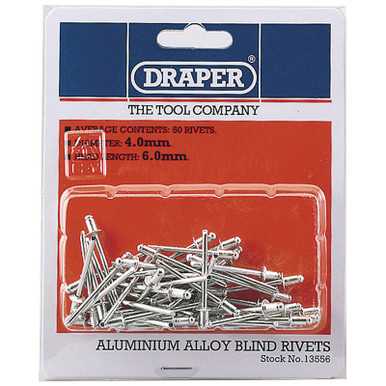 Draper - 50 x 4mm x 5.6mm Blind Rivets