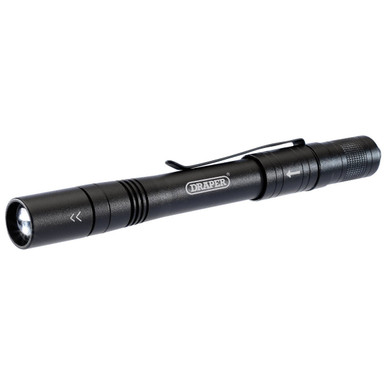 Draper - 1W LED Rechargeable Aluminium Penlight