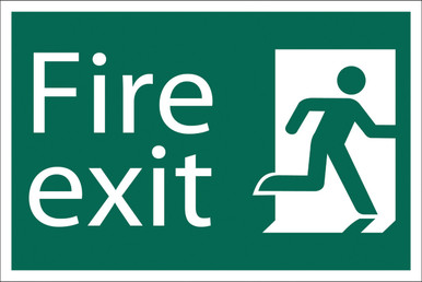 Draper - Fire Exit' Safety Sign