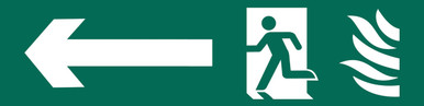Draper -  Running Man Arrow Left' Safety Sign