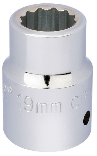 Draper - 3/4inch Sq. Dr. 12 Point Socket 19mm