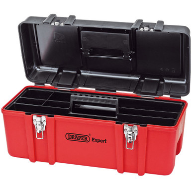 Draper -  Plastic Tool Box with Tote Tray 580mm