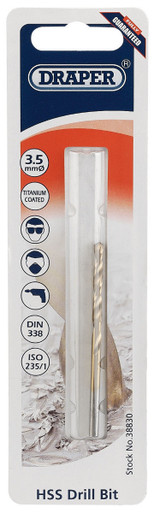 Draper - 3.5mm HSS Titanium Drill Bit