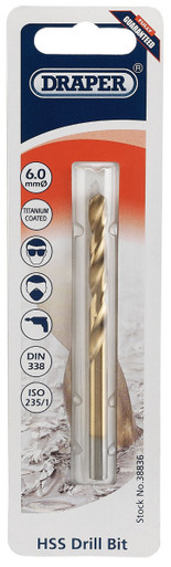 Draper - 6.0mm HSS Titanium Drill Bit