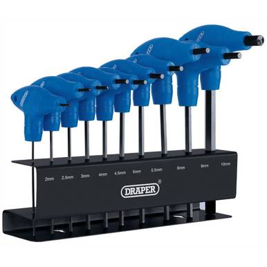 Draper -  Metric T-Handle Hexagon Key Set 10 Piece