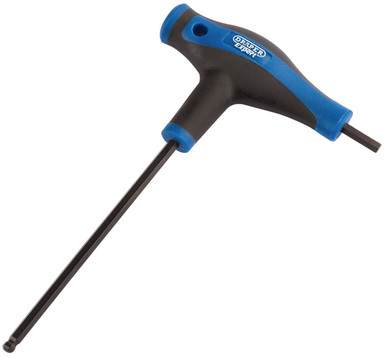 Draper - 4.0mm Soft Grip 'T' Handle Hexagon and Ball End Key