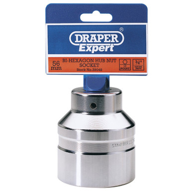 Draper - 56mm 3/4inch Sq. Dr. Hub Nut Socket