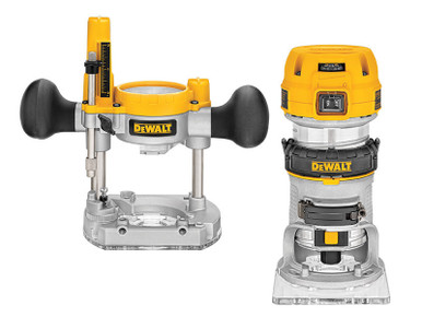 DeWALT D26204K 1/4in Premium Plunge & Fixed Base Combi Router 900W 110V