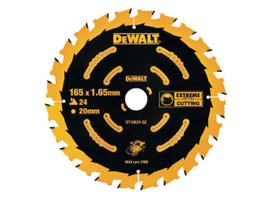 DeWALT Cordless Extreme Framing Circular Saw Blade 165 x 20mm x 24T