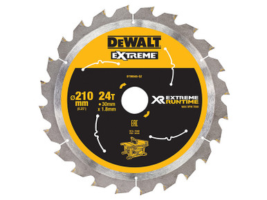 DeWALT XR FlexVolt Table Saw Blade 210 x 30mm x 24T