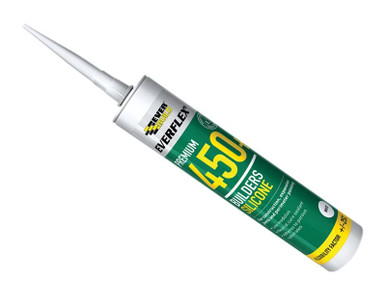Everbuild Everflex 450 Builders Silicone Sealant White 300ml