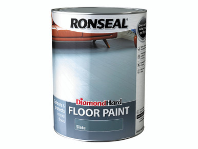 Ronseal Diamond Hard Floor Paint Satin Slate 5 litre