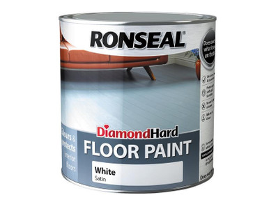 Ronseal Diamond Hard Floor Paint Satin White 2.5 litre