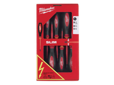 Milwaukee Hand Tools VDE Slim Screwdriver Set, 7 Piece