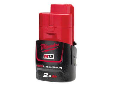 Milwaukee Power Tools M12 B2 REDLITHIUM-ION Battery 12V 2.0Ah Li-ion