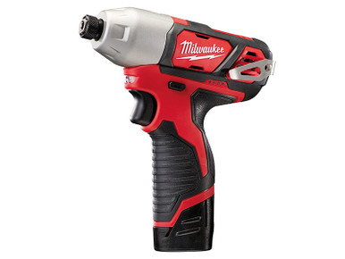 Milwaukee Power Tools M12 BID-202C Sub Compact 1/4in Impact Driver 12V 2 x 2.0Ah Li-ion