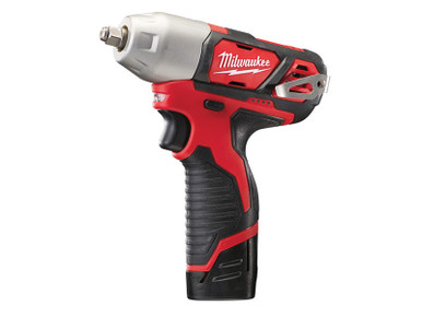 Milwaukee Power Tools M12 BIW38-202C Sub-Compact 3/8in Impact Wrench 12V 2 x 2.0Ah Li-ion