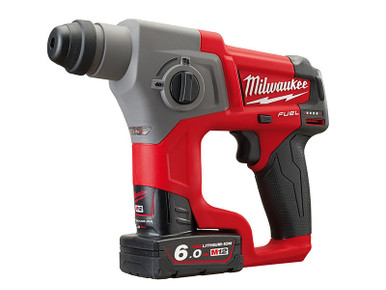 Milwaukee Power Tools M12 CH-602X Fuel SDS Hammer 12V 2 x 6.0Ah Li-ion