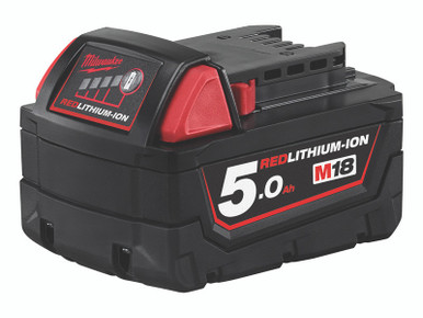 Milwaukee Power Tools M18 B5 REDLITHIUM-ION Slide Battery Pack 18V 5.0Ah Li-ion