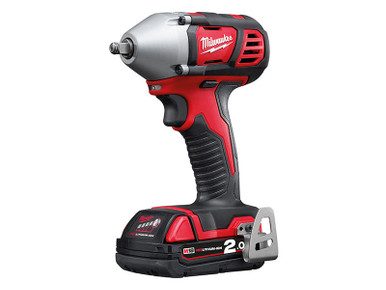 Milwaukee Power Tools M18 BIW38-202C Compact 3/8in Impact Wrench 18V 2 x 2.0Ah Li-ion