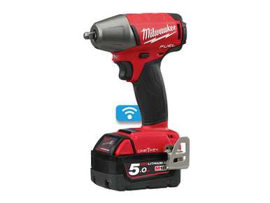 Milwaukee Power Tools M18 ONEIWF38-502X Fuel ONE-KEY 3/8in F Ring Impact Wrench 18V 2 x 5.0Ah Li-ion