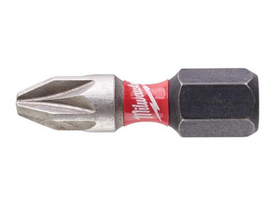 Milwaukee Power Tools SHOCKWAVE Impact Duty Bits PZ2 x 25mm (Pack 2)
