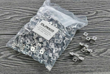 Cladco WPC Composite Decking Stainless Steel Clips + M4x30 SS Wood Screws (Pack of 100)