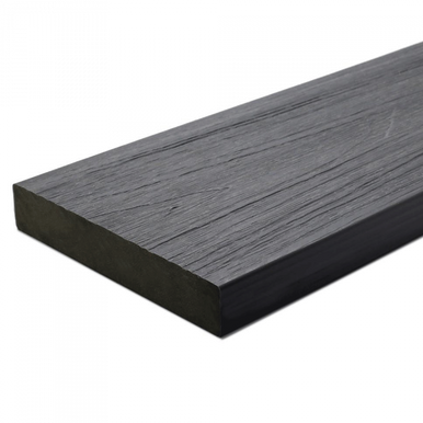 NewTechWood UltraShield Composite Decking Essentials Graphite Grey 3.6m Solid Edge board 23x138mm