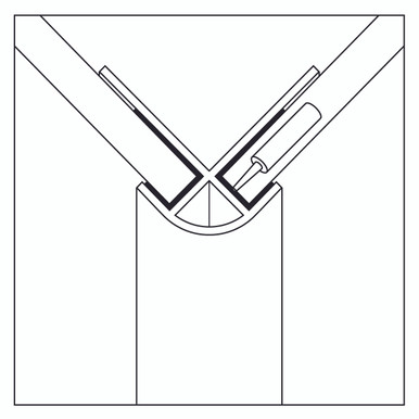 Showerwall Compact 3mm x 2450mm External Corner Trim
