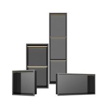 INSL8 Stainless Steel Gunmetal Black Shower Niche