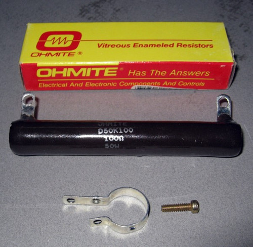 D50K100 - 100-Ohm 50W Adjustable Tap Power Resistor (Ohmite)