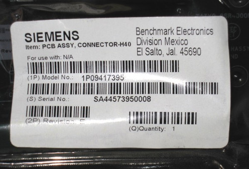 09417395 Rev. E - PCB Assembly, Connector-H40 Circuit board (Siemens)