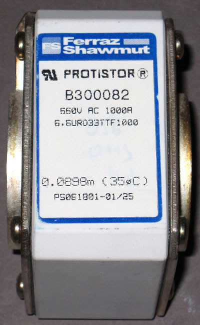 6,6URD33TTF1000 - B300082 - 660VAC 1000A Protistor Fuse (Ferraz