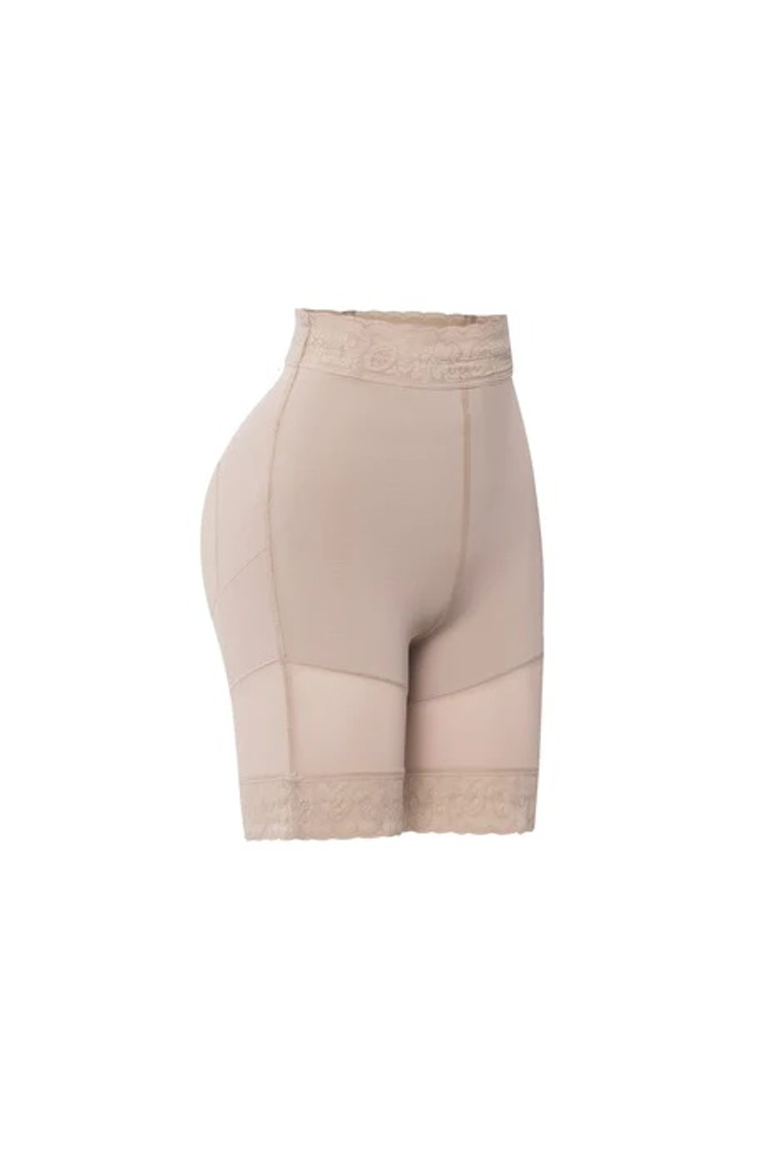 High-Waisted Mid-Thigh Short. Faja Body de Reducción Levanta Colas