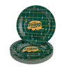 Life is Better at the Campsite Paper Plates, Large, Green Grid